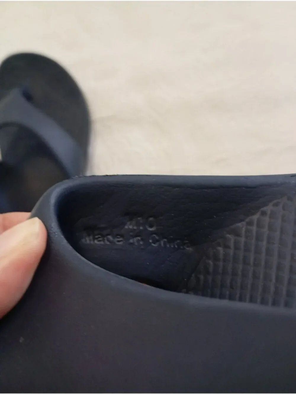 Aetrex Mens Navy Orthotic Sandals Size 10 Comfortable Arch Support Flip-Flops